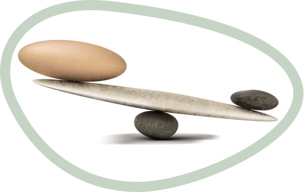 holistisch leven in balans uitgebeeld in stenen